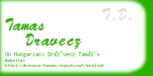 tamas dravecz business card